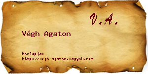 Végh Agaton névjegykártya